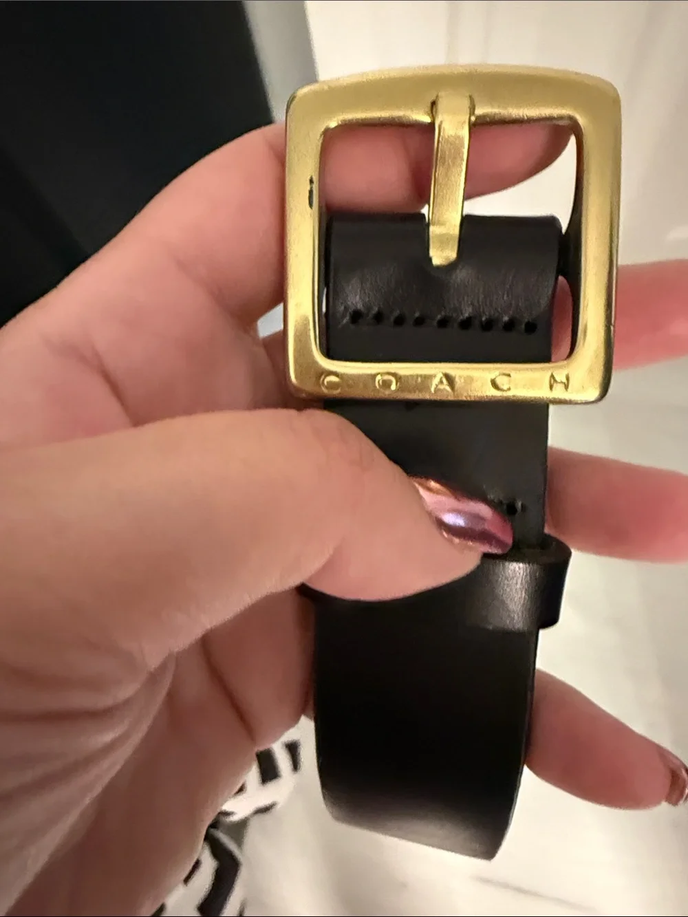 Classic Black Leather Belt